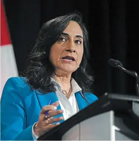  ?? JUSTIN TANG THE CANADIAN PRESS ?? Minister of National Defence Anita Anand says it is “critically important” to get a new defence plan right.