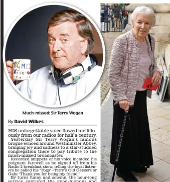  ??  ?? Much-missed: Sir Terry Wogan Absolutely elegant: June Whitfield