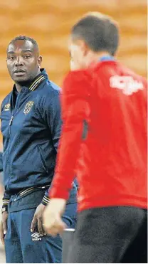  ?? Picture: GALLO IMAGES ?? LIVID RESPONSE: Cape Town City coach Benni McCarthy is not impressed with the standard of refereeing after what appeared to be his side’s legitimate goal against Orlando Pirates was disallowed