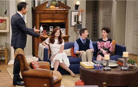  ?? CHRIS HASTON/NBC VIA THE ASSOCIATED PRESS ?? NBC is bringing back the popular show Will & Grace, which is likely to bring more comfort than fresh excitement to viewers.