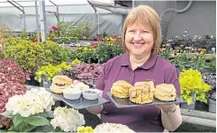  ?? ?? Jenny Taylor with Parkhill’s tasty scones