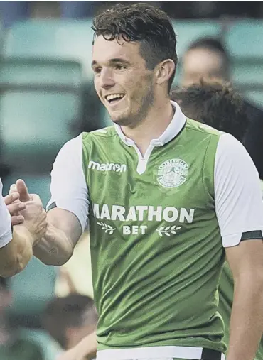  ??  ?? 0 John Mcginn has been impressed by some of the developmen­t players coming through at Hibs.