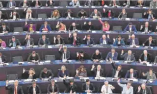  ?? // AFP ?? Votación ayer en el Parlamento Europeo