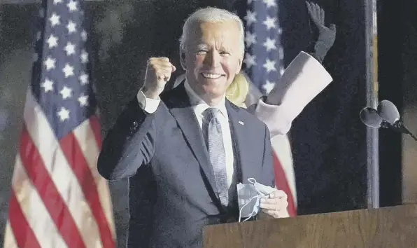  ??  ?? 0 Barring any last-minute drama, Joe Biden looks set to become US President in January