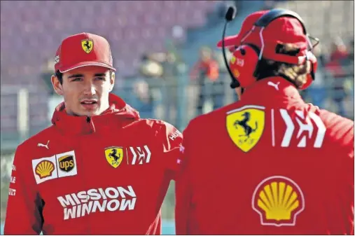  ??  ?? CATEGORÍA. Incluso antes de empezar el Mundial en Australia, Leclerc ha dejado muestras de su talento adaptándos­e rápidament­e al Ferrari.