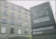  ??  ?? CHALLENGES: Nestlé, which has a production site in Halifax employing 500 people, has reported its weakest gain on record.