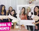  ?? Instagram ?? BODA YA MISMITO
Katiria Soto compartió el momento con sus amigas cercanas, entre ellas la exreina Joyceline Montero (derecha), madrina de la boda.