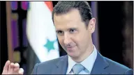  ??  ?? Syrian President Bashar Assad