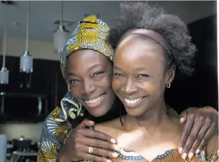  ??  ?? Nafy Flatley (right) and her sister Oumou Bousso cook Senegalese cuisine in Bousso’s home.