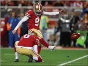  ?? NHAT V. MEYER — BAY AREA NEWS GROUP ?? 49ers kicker Robbie Gould was sidelined for three games in November with a leg injury.