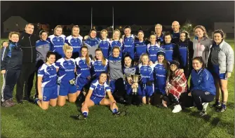  ??  ?? The St Patrick’s ladies team and management after their Division 3 Dublin Cup victory.