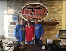  ?? PHOTO PROVIDED ?? The local Beef Jerky Outlet stores are owned and operated by brothers Mike and Tim Kinnally, along with Cory Leggiero.