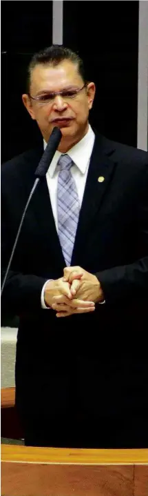  ?? Paulo Sergio/Divulgação Câmara dos Deputados ?? O deputado Sóstenes Cavalcante (PL-RJ) discursa na Câmara dos Deputados