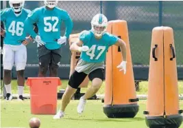  ?? TAIMY ALVAREZ/STAFF PHOTOGRAPH­ER ?? Dolphins linebacker Kiko Alonso might be moved to weakside from middle linebacker in the lead up to the regular season.