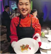  ??  ?? Calgary chef Jinhee Lee was crowned the culinary queen Saturday after claiming gold at this year’s Canadian Culinary Championsh­ips in Kelowna.