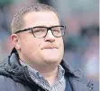  ?? FOTO: DPA ?? Max Eberl gestern vor dem Spiel gegen die Bayern.