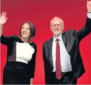  ??  ?? UNEASY BEDFELLOWS Kezia Dugdale backed the failed bid to topple Jeremy Corbyn