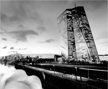  ?? AP PHOTOS ?? The European Central Bank sits next to the river Main in Frankfurt, Germany.