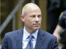  ??  ?? In this May 28, 2019, file photo, California attorney Michael Avenatti leaves a courthouse in New York following a hearing. The California Bar is holding a hearing Wednesday, Dec. 18, 2019, to determine whether attorney Michael Avenatti should be banned from practicing law while fighting criminal charges that include allegation­s of embezzling from clients.