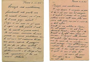  ??  ?? Ritrovati Dall’alto verso il basso: il ritratto di Metodio Ottolini, pittore di Aldeno. Due delle lettere spedite dal pittore alla moglie nel 1915 dall’ospedale militare di Vienna. Lettere intense, dove l’artista, che morirà il 22 gennaio 1958, cerca...