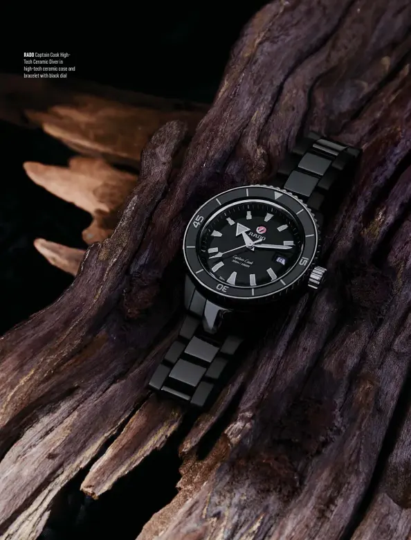  ?? ?? RADO Captain Cook HighTech Ceramic Diver in high-tech ceramic case and bracelet with black dial