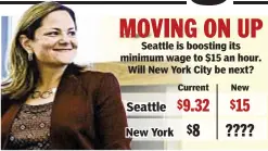  ??  ?? City Council Speaker Melissa Mark-Viverito is set to call hearings on a boost to the city’s minimum wage.