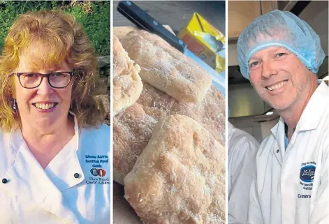  ?? ?? IN THE MIX: Slow Food’s Wendy Barrie and JG Ross’s Cameron Ross have differing views about buttery ingredient­s.