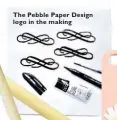  ??  ?? The Pebble Paper Design logo in the making