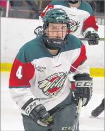  ?? JASON SIMMONDS/JOURNAL PIONEER ?? Third-year defenceman Ethan Beaulieu, 4, of Borden-Carleton will be counted on as a leader with this year’s edition of the Kensington Wild.