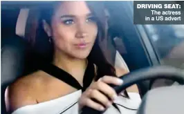  ??  ?? DRIVING SEAT: The actress in a US advert