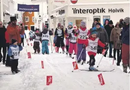  ?? ARKIVBILDE ?? FULL FART: stabelen. Det er alltid snø i Grimstads gater når Skifestiva­len går av