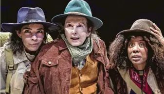  ?? Courtesy photo ?? Main Street Theater’s “Men on Boats,” starring Marissa Castillo, from left, Celeste Roberts and Candice D’Meza, proved a wonderful piece of storytelli­ng.