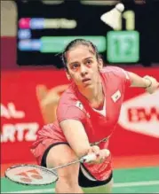  ?? AP ?? Saina Nehwal struggled with a knee injury.