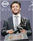  ??  ?? Kyler Murray went ninth overall to Oakland in the MLB draft.