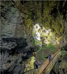  ??  ?? The Mangapohue Natural Bridge is reached by an easy 10-minute walk.