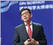  ?? PHOTOS PROVIDED TO CHINA DAILY ?? From left: Qi Yuan, dean of the Artificial Intelligen­ce Innovation and Incubation (AI³) Institute of Fudan University, gives a speech during the forum. Ma Jianpeng, dean of the Multiscale Research Institute for Complex Systems of Fudan University, shares his views at the first Shanghai Master Forum on Science.