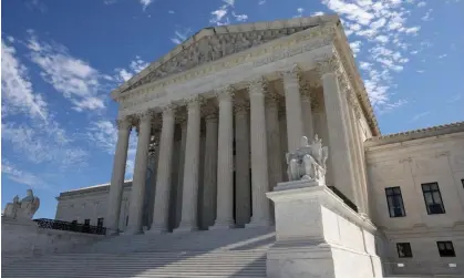  ?? ?? The supreme court will hear oral arguments on 25 April over Trump’s immunity claim. Photograph: Kevin Wurm/Reuters