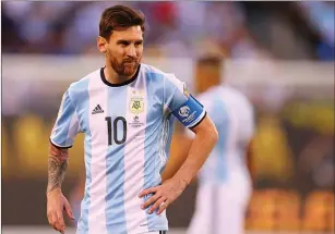  ?? Washington Post file photo ?? Argentina nearly missed out on qualifying for the World Cup, but with Leo Messi (pictured) in its starting lineup, Argentina have a good chance to get back to the tournament’s title match.