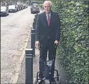  ??  ?? Pensioner David McGill, from Newton Mearns, highlights the mobility problem in East Renfrewshi­re
DO YOU THINK? SEND YOUR VIEWS TO: letters@ eveningtim­es.co.uk
