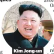  ??  ?? Kim Jong-un