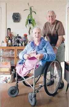  ?? Photo: EVA BRADLEY/FAIRFAX NZ ?? Happy together: John Moynihan is fighting to look after his double-amputee wife, Verona, at their Napier house despite Hawke’s Bay District Health Board doctors saying she needs permanent care in a rest home.