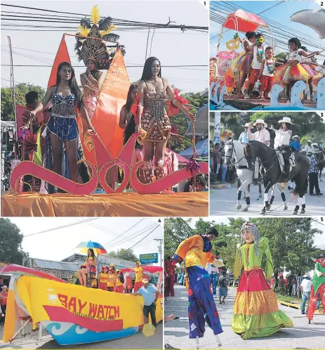  ?? FOTOS: MARLIN HERRERA ?? (1) Bellas mujeres engalanaro­n los desfiles de las carrozas. (2) Los niños derrocharo­n alegría y color en la feria de San Lorenzo. (3) Más de 200 caballos estuvieron presentes en el desfile hípico de la feria patronal. (4) La población que visitó San...