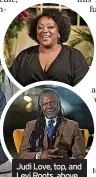  ?? ?? Judi Love, top, and Levi Roots, above