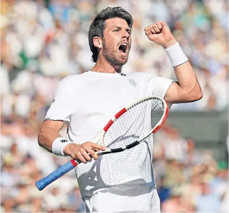  ?? ?? HOME HERO: The dream is on as Cameron Norrie wins the first set against Novak Djokovic but the Serbian settled to see out the match and set up a final against Nick Kyrgios.