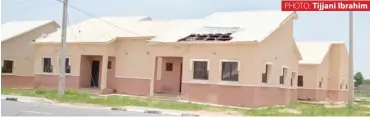  ?? PHOTO: Tijjani Ibrahim ?? A recent windstorm blew out a roof of one of the completed buildings in Katsina