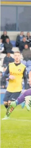  ?? Peter Hilton Photograph­y ?? Macclesfie­ld keep up the pressure on Ebbsfleet’s goal during Saturday’s victory