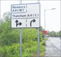  ??  ?? The new signs at the Hambridge Road/A4 junction