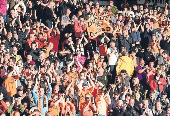  ??  ?? Dundee United manager Csaba Laszlo has praised the Arabs for their support in recent weeks.