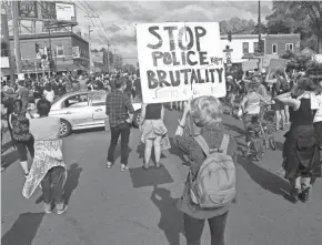  ?? JIM MONE/AP FILE ?? Coverage of the protests over the death of George Floyd seems to be shifting public attitudes toward the police.