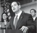  ?? AP FILE PHOTO ?? In a year-end address, Sen. Marco Rubio, R-fla., articulate­d a conservati­ve road map that combines the conservati­sm of Ronald Reagan with the conciliato­ry charm of Bill Clinton.